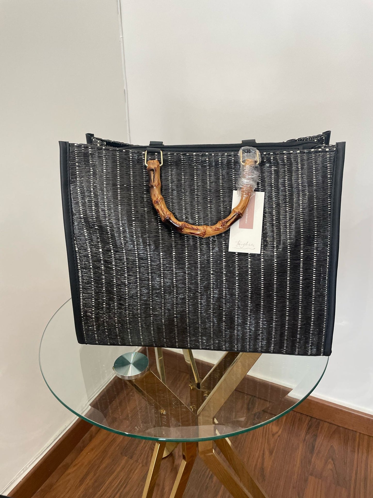 too chich-borsa in paglia e pelle