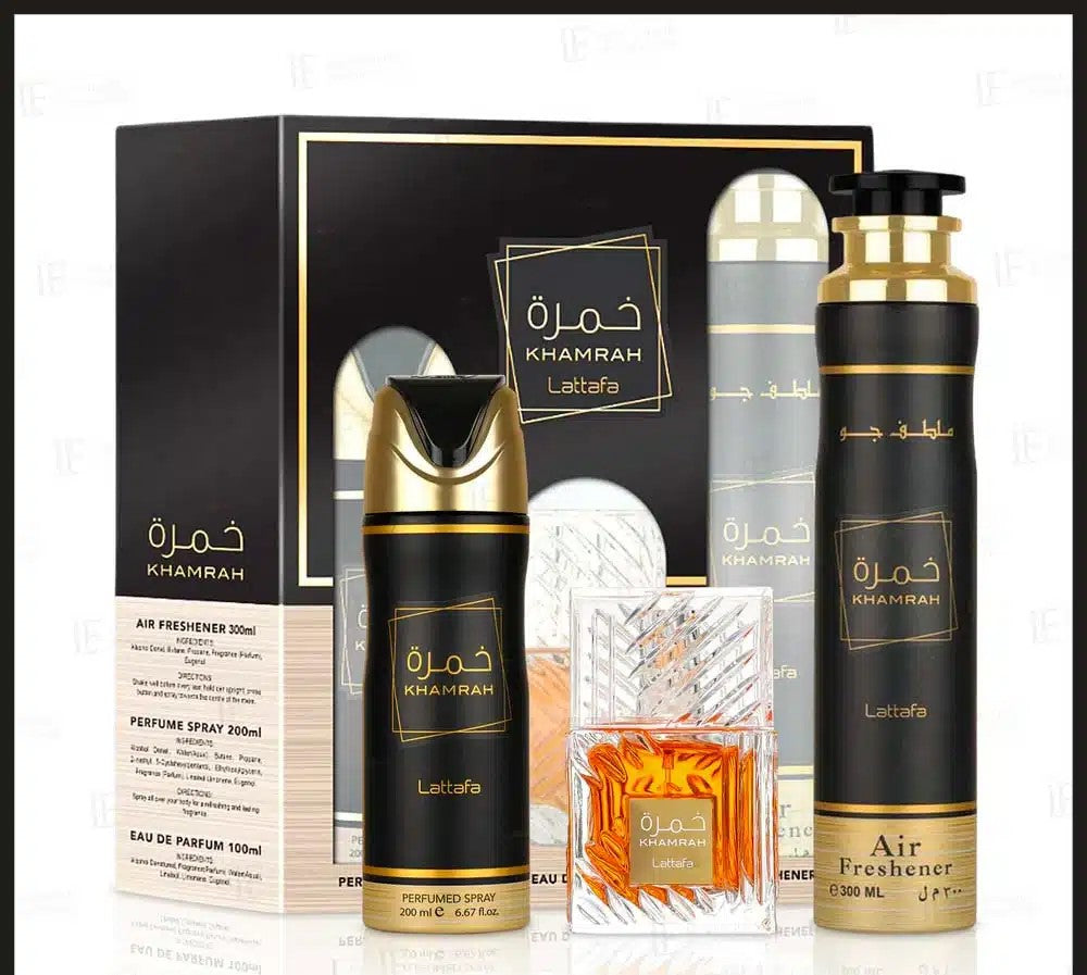 lattafa-khamrah set 3 prodotti